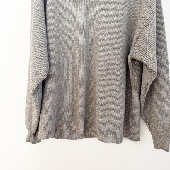 FREE PEOPLE Softly Structured Tunic Turtleneck Sweater Gray Medium M - Picture 6 of 10